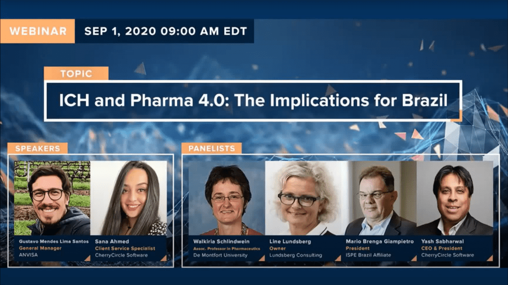 Webinar ICH and Pharma 4.0 The Implications for Brazil