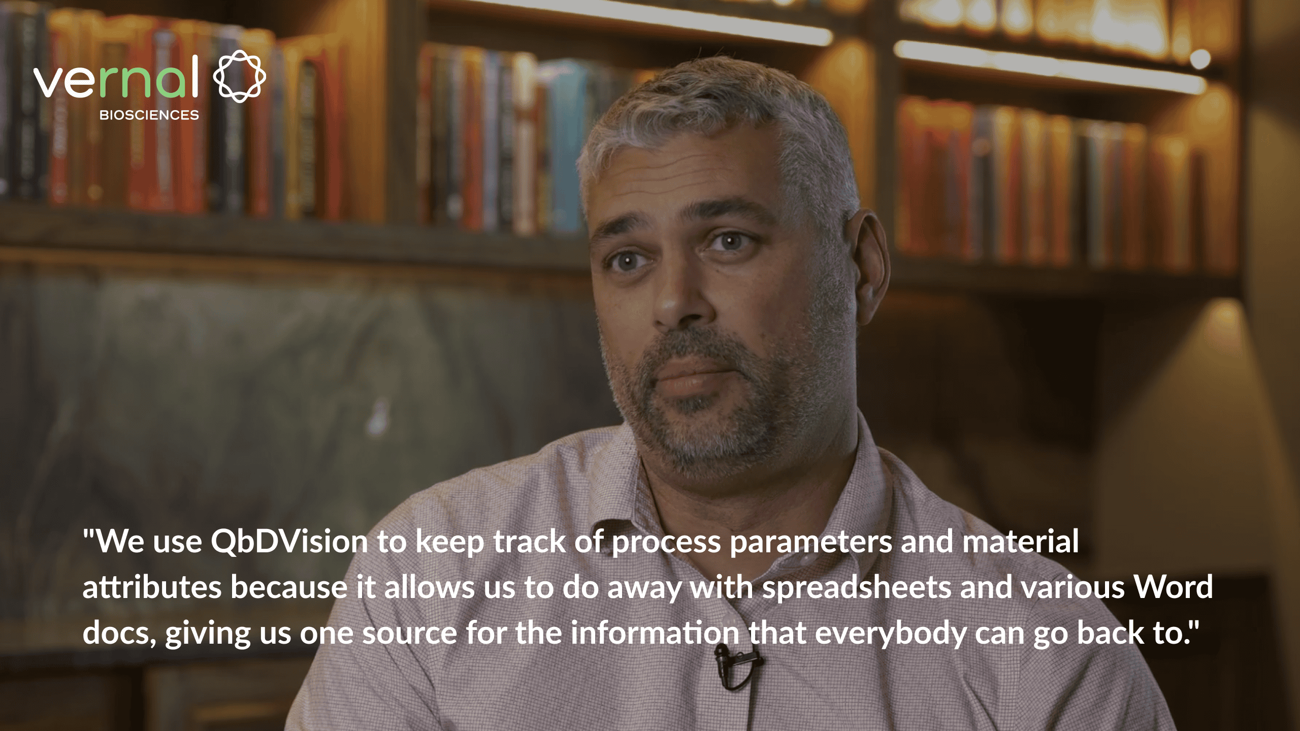 QbDVision Testimonial - Vernal BioSciences